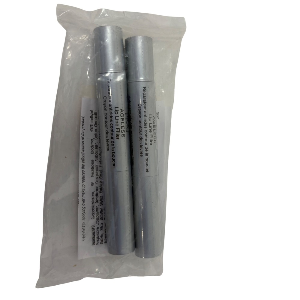 PRAI Ageless Lip Line Filler Set of 2 Anti-Aging Wrinkle Treatment Silver Tubes